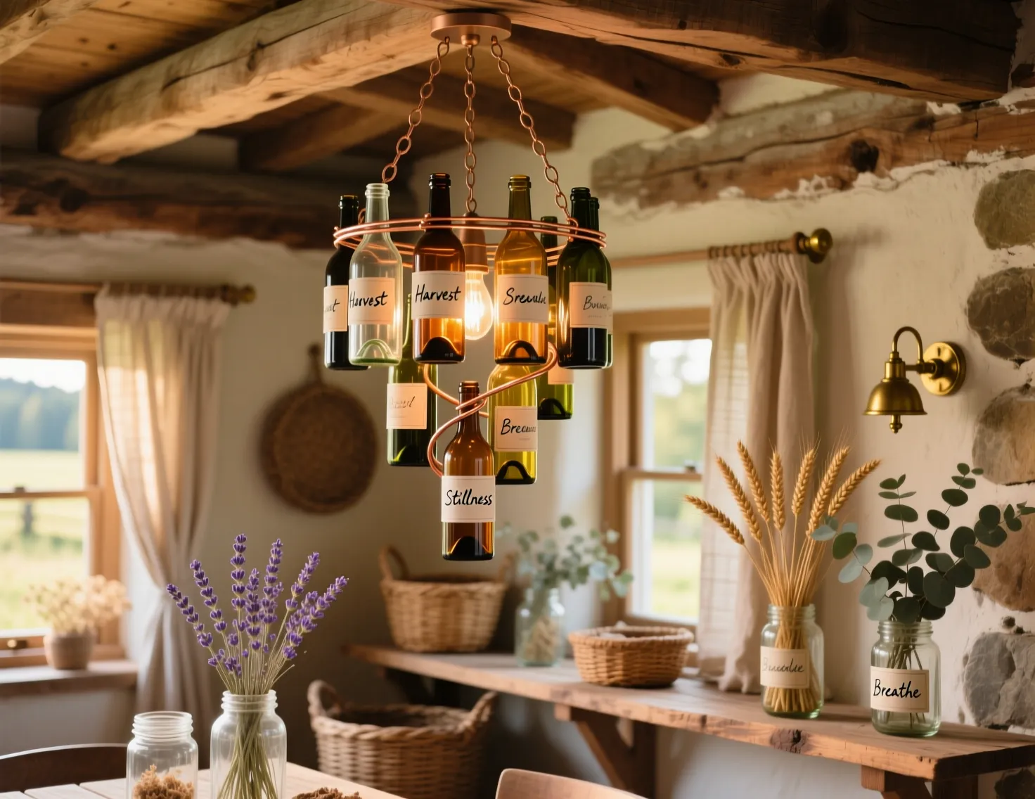 Glass Bottle Crafts Home Decor