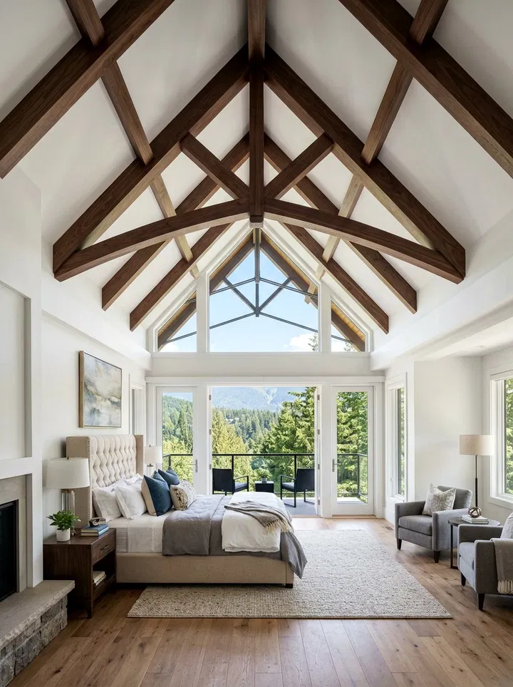 High Ceiling Bedroom