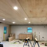 plywood ceiling