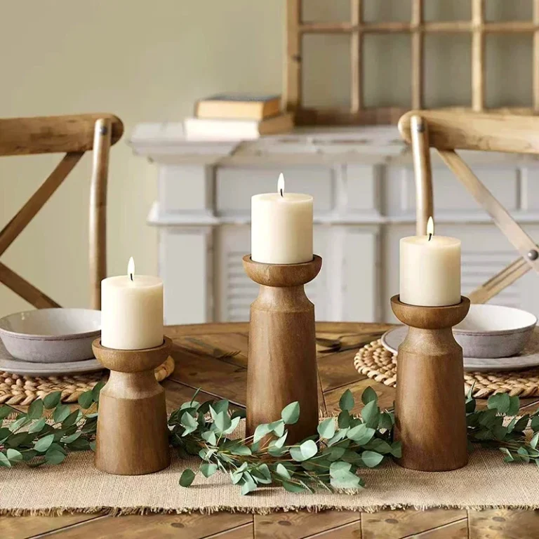 Wooden Candle Holders